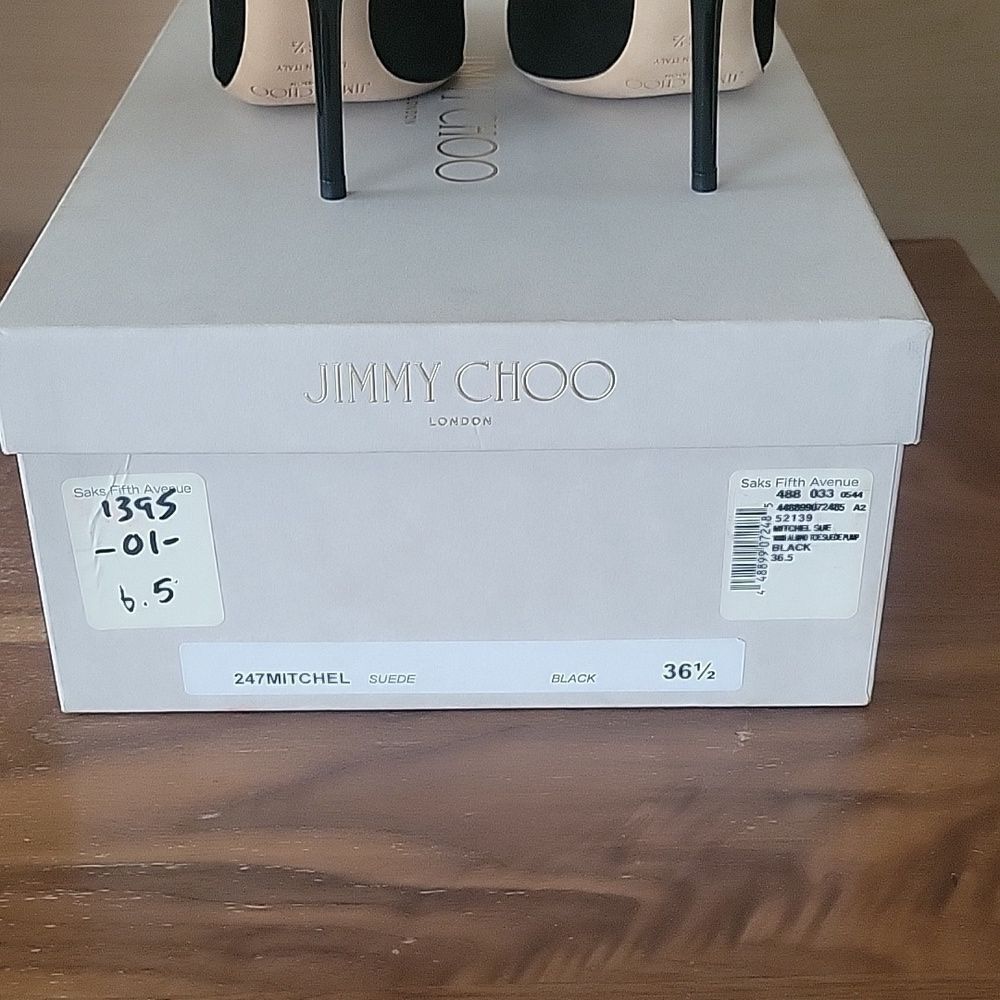 NWT Jimmy Choo Mitchel Mitchell Almond Suede Stiletto Heel 4" Pumps NIB 36.5 6 - Picture 12 of 16